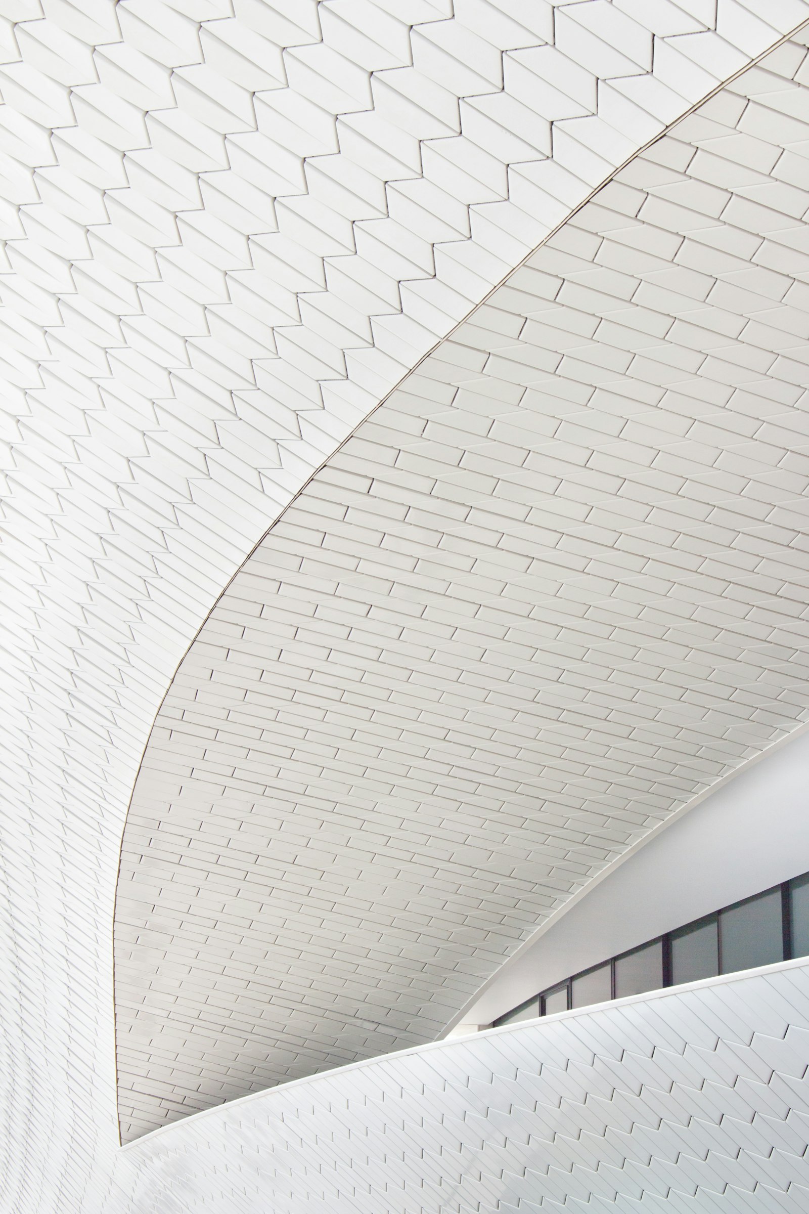 White architectural curves — elegant infrastructure detail